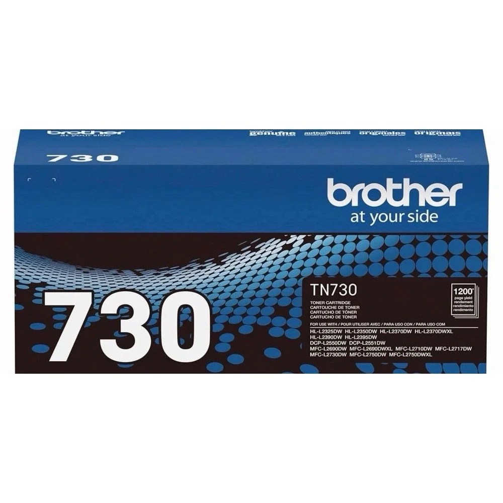 Brother TN730 Genuine Original Standard Yield Black Toner Cartridge 1200 Pages